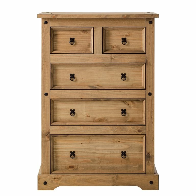Loftscape Maison Belfort Commode Finca Rustica II – Pin Massif – Epicéa Naturel