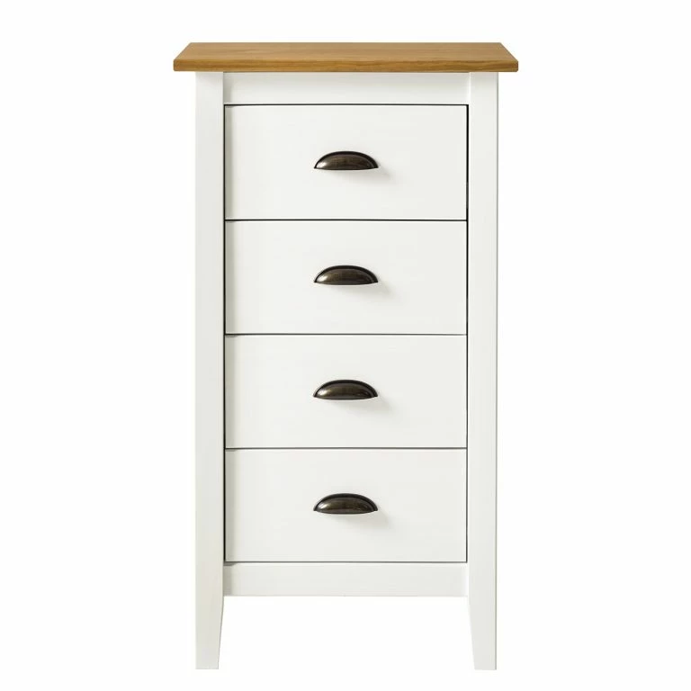 Loftscape Maison Belfort Commode Rivery I – Pin Massif – Blanc
