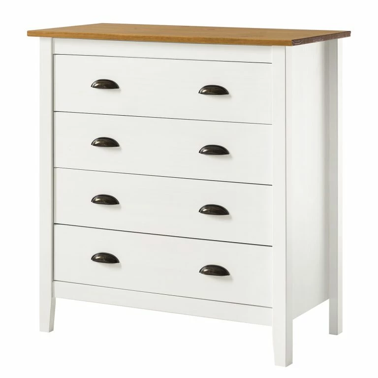 Loftscape Maison Belfort Commode Rivery II – Pin Massif – Blanc