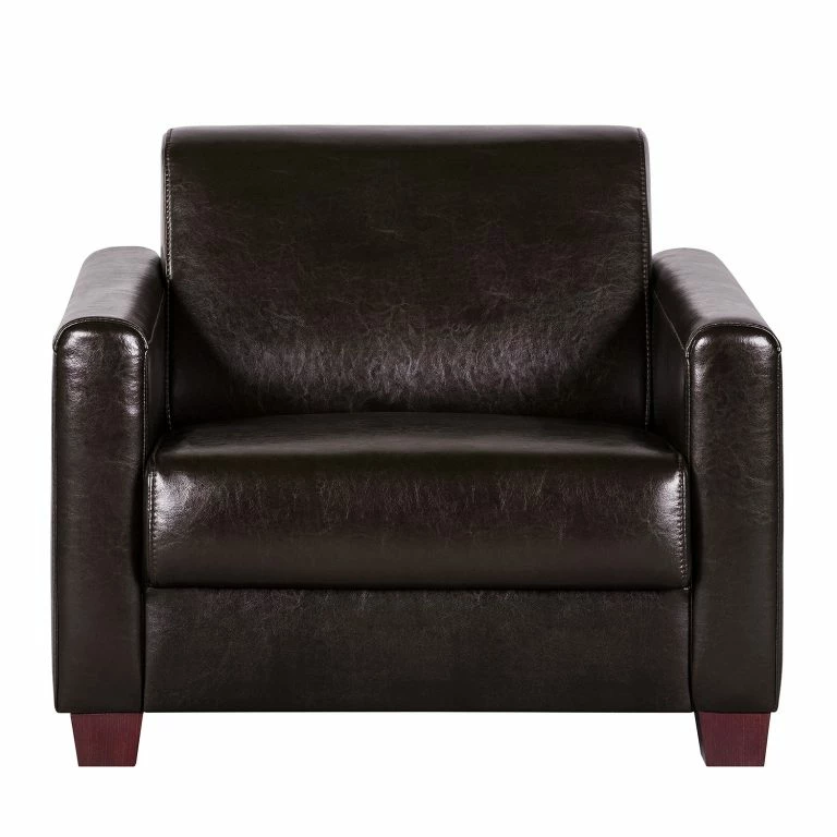 Loftscape Maison Belfort Fauteuil Fragola – Cuir Véritable Marron Foncé