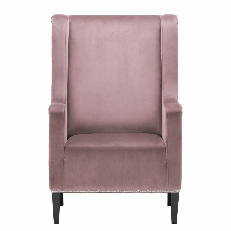 Loftscape Maison Belfort Fauteuil Mirina I – Velours – Velours Ravi: Mauve – Noir