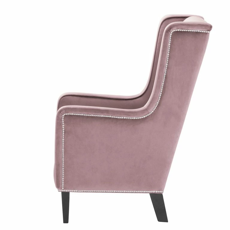 Loftscape Maison Belfort Fauteuil Mirina I – Velours – Velours Ravi: Mauve – Noir