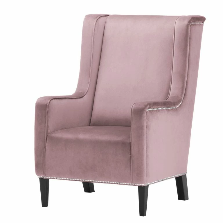loftscape Maison Belfort Fauteuil Mirina I – Velours – Velours Ravi: Mauve – Noir