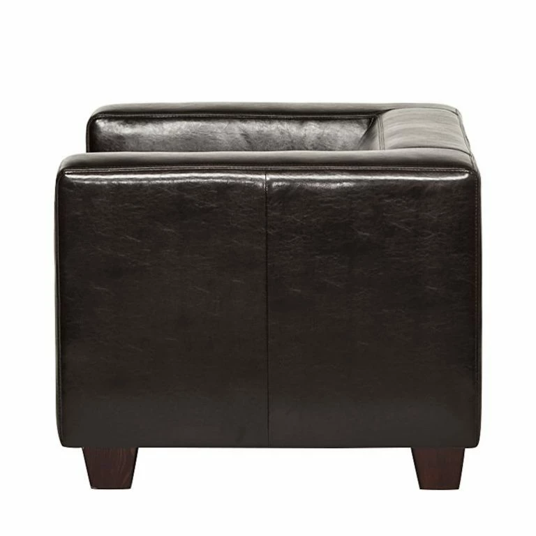 Loftscape Maison Belfort Fauteuil Nespolo – Cuir Véritable Marron Foncé