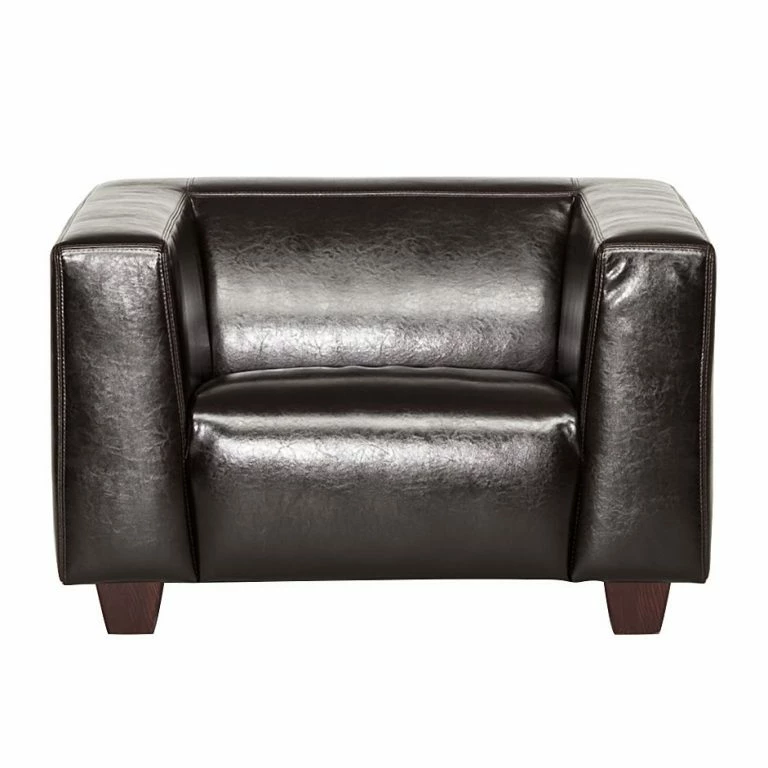 Loftscape Maison Belfort Fauteuil Nespolo – Cuir Véritable Marron Foncé