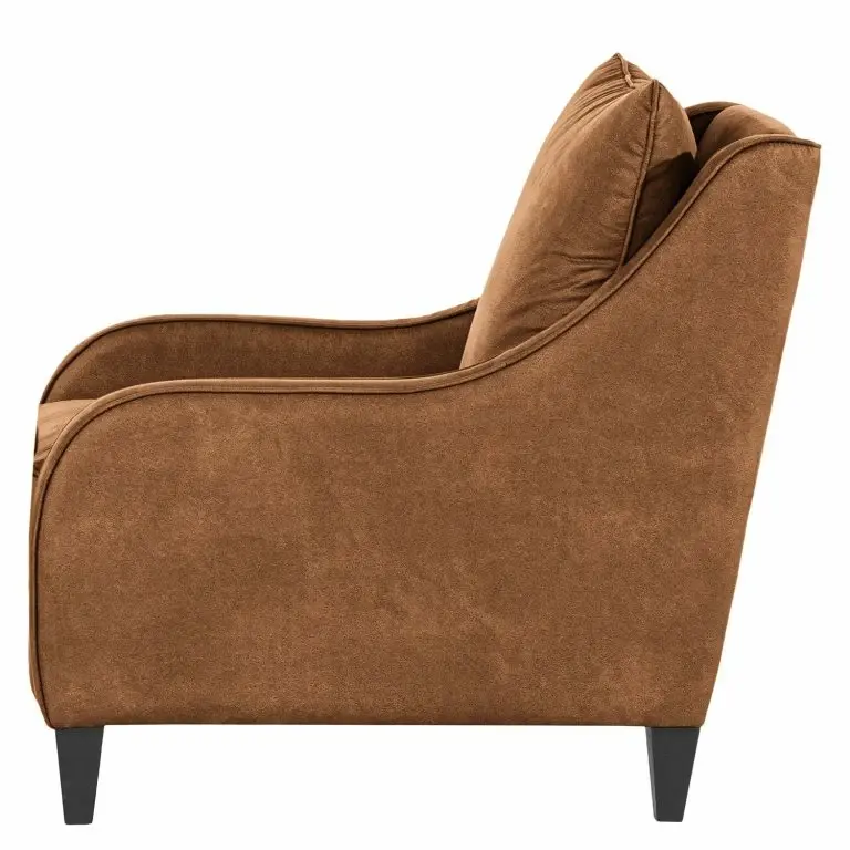 Loftscape Maison Belfort Fauteuil Wingen I – Velours – Microfibre Bice: Nougat