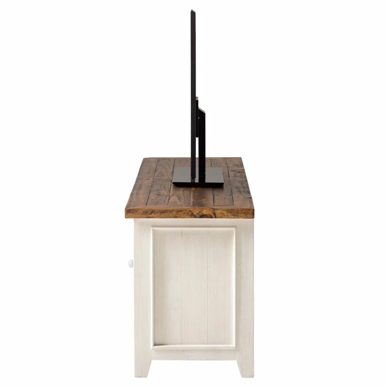 Loftscape Maison Belfort Meuble TV Balignton – Pin Massif – Blanc