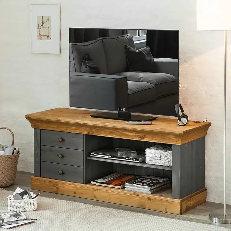 Loftscape Maison Belfort Meuble TV Bergen – Epicéa Gris / Epicéa Lessivé