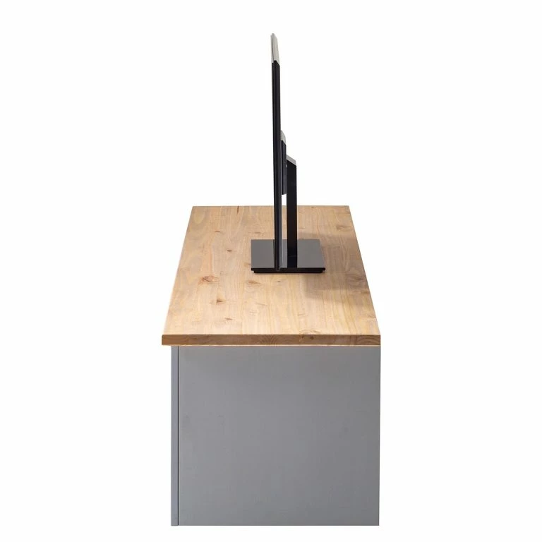 Loftscape Maison Belfort Meuble TV Finca Rustica II – Pin Massif – Pin Gris