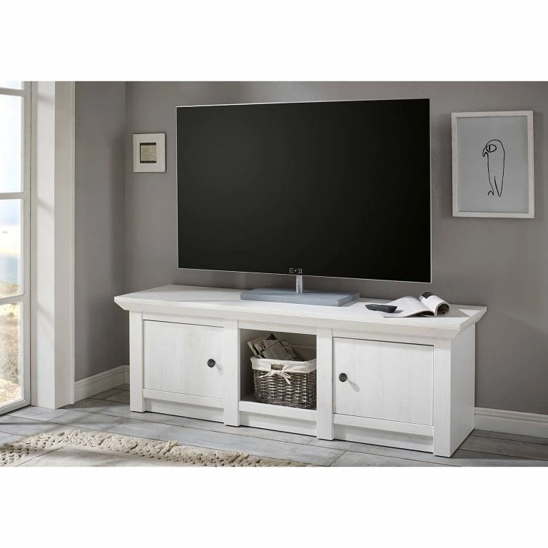 Loftscape Maison Belfort Meuble TV Geestland – Imitation Pin Blanc