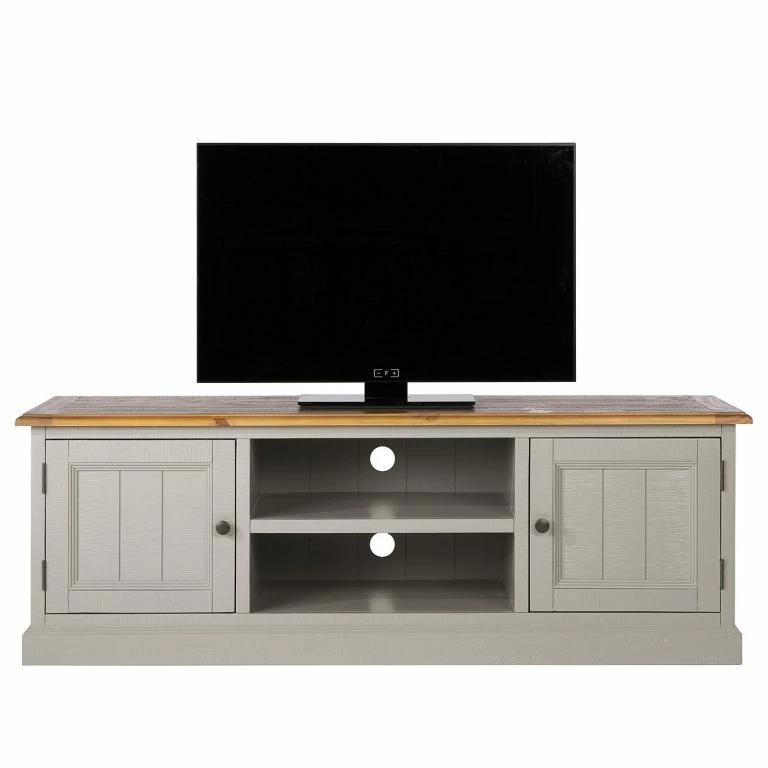 Loftscape Maison Belfort Meuble TV Lavalle – Partiellement En Pin Massif – Pin / Gris Clair