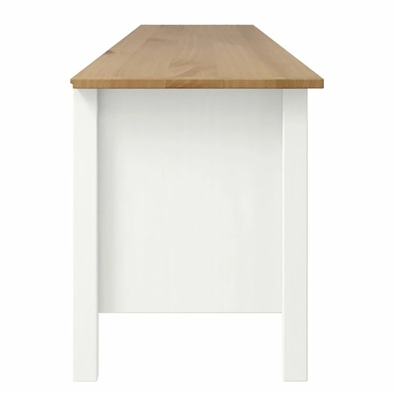 Loftscape Maison Belfort Meuble TV Rivery II – Pin Massif – Blanc