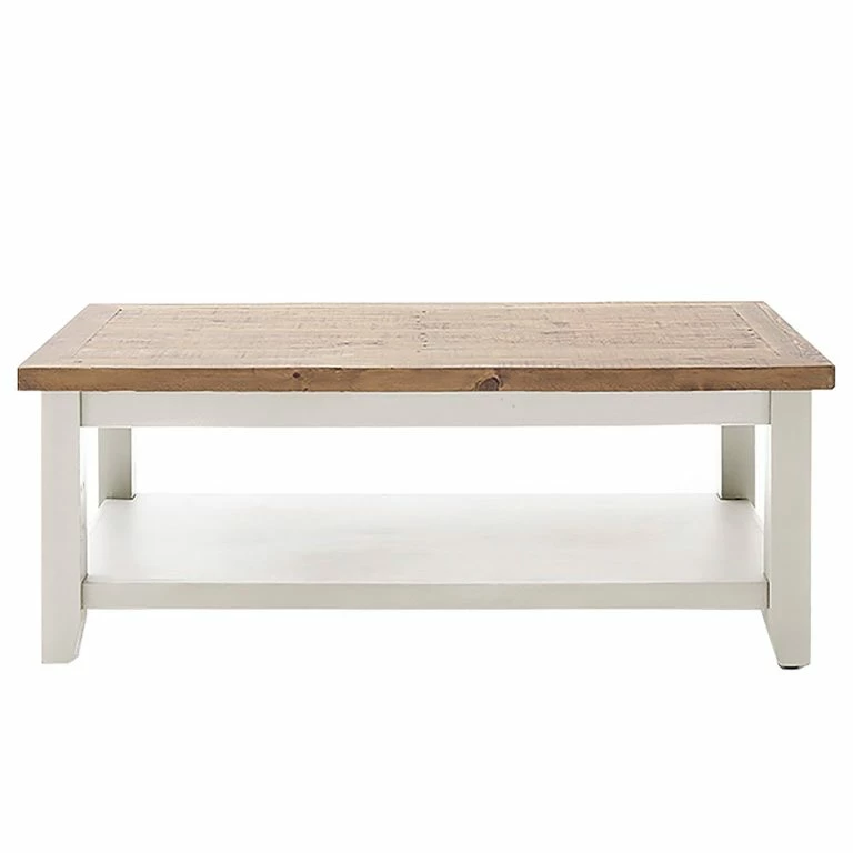 Loftscape Maison Belfort Table Basse Balignton – Pin Massif – Blanc