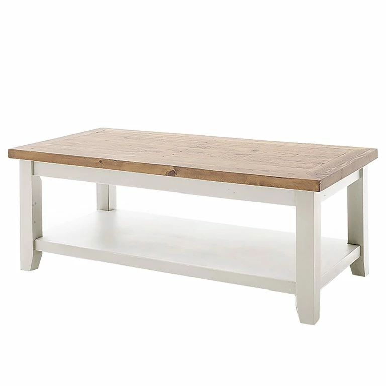 loftscape Maison Belfort Table basse Balignton – Pin massif – Blanc