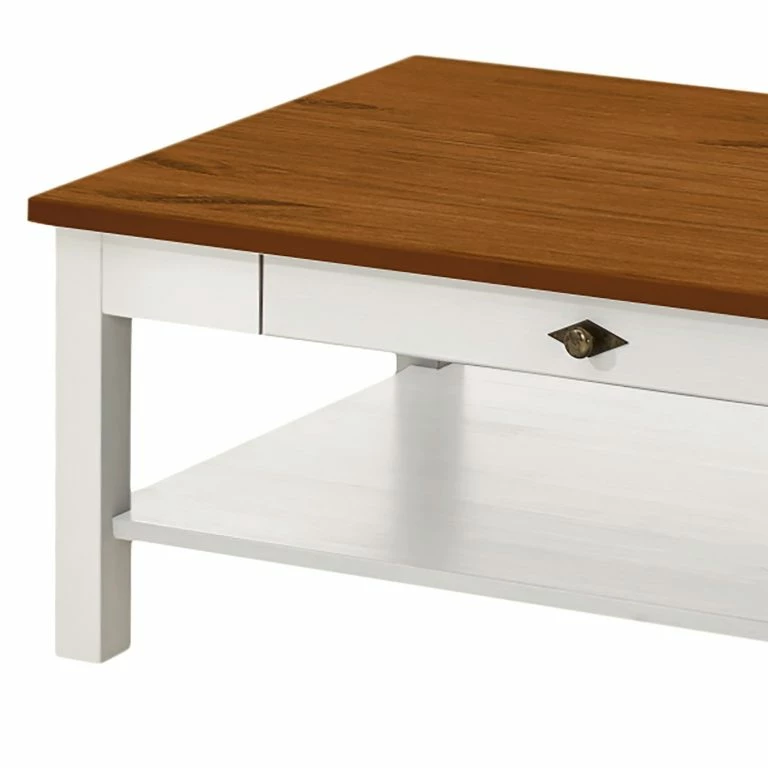 Loftscape Maison Belfort Table Basse Bergen II – Pin Massif – Pin Blanc / Pin Bernstein