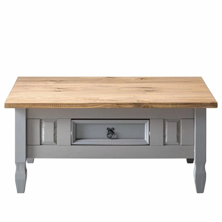 Loftscape Maison Belfort Table Basse Finca Rustica – Pin Massif – Pin Gris
