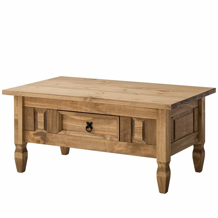 loftscape Maison Belfort Table basse Finca Rustica – Pin massif – Epicéa naturel