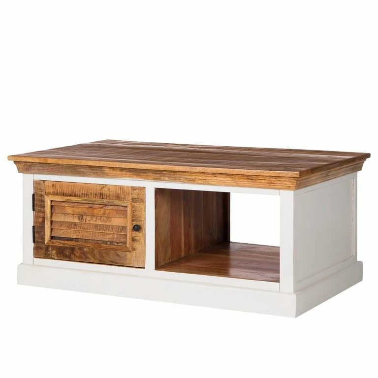 loftscape Maison Belfort Table basse Newhaven – Manguier massif – Manguier / Blanc