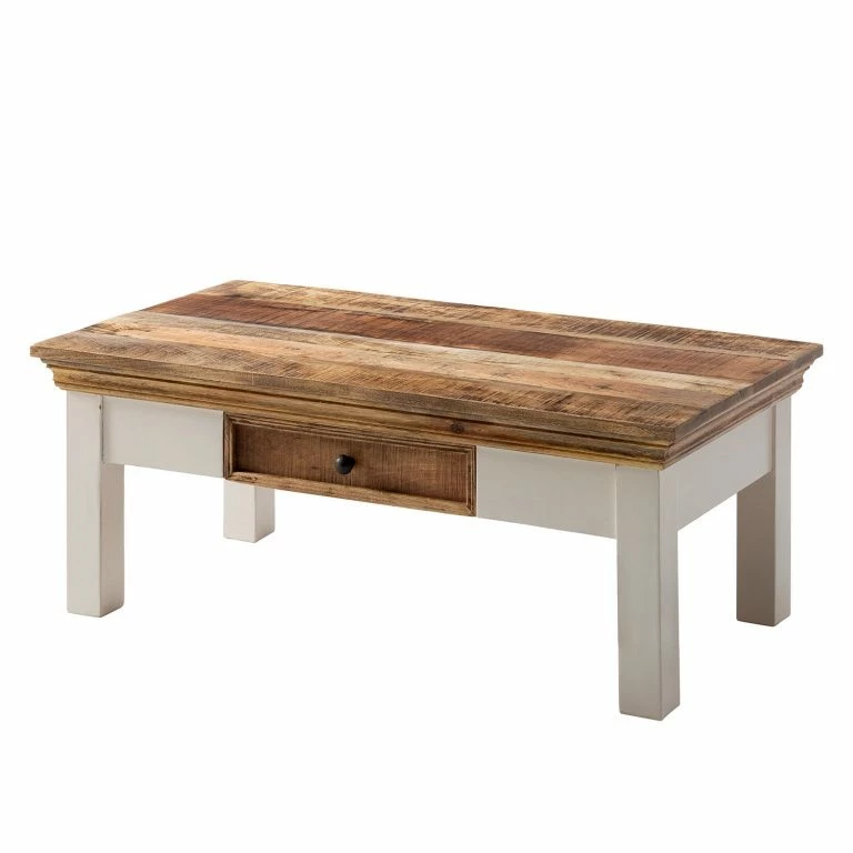 Loftscape Maison Belfort Table Basse Newhaven – Manguier Massif – Manguier / Blanc