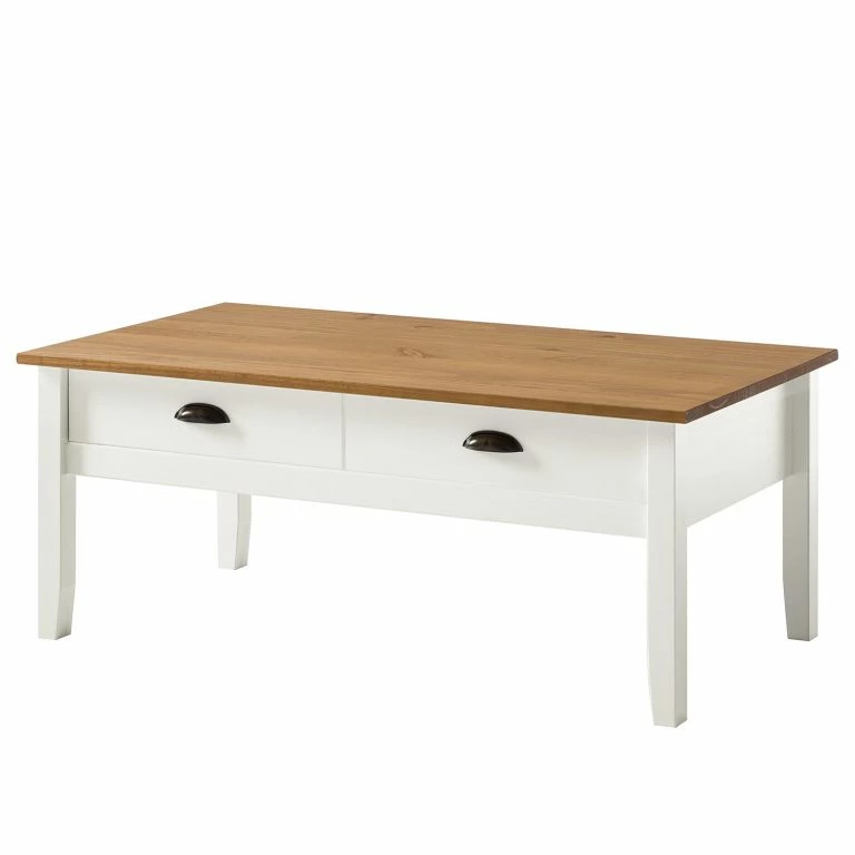 loftscape Maison Belfort Table basse Rivery – Pin massif – Blanc