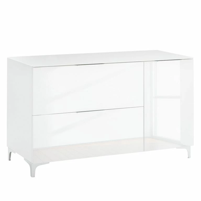 loftscape Maja Möbel Buffet Shino I – Verre blanc / Blanc