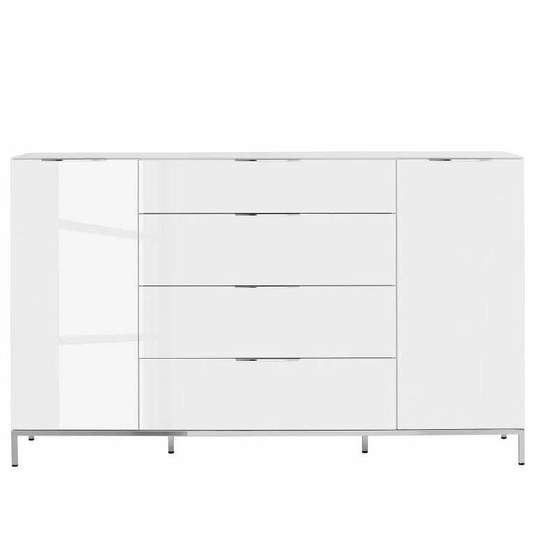 Loftscape Maja Möbel Buffet Trend – Verre – Blanc Brillant / Chrome