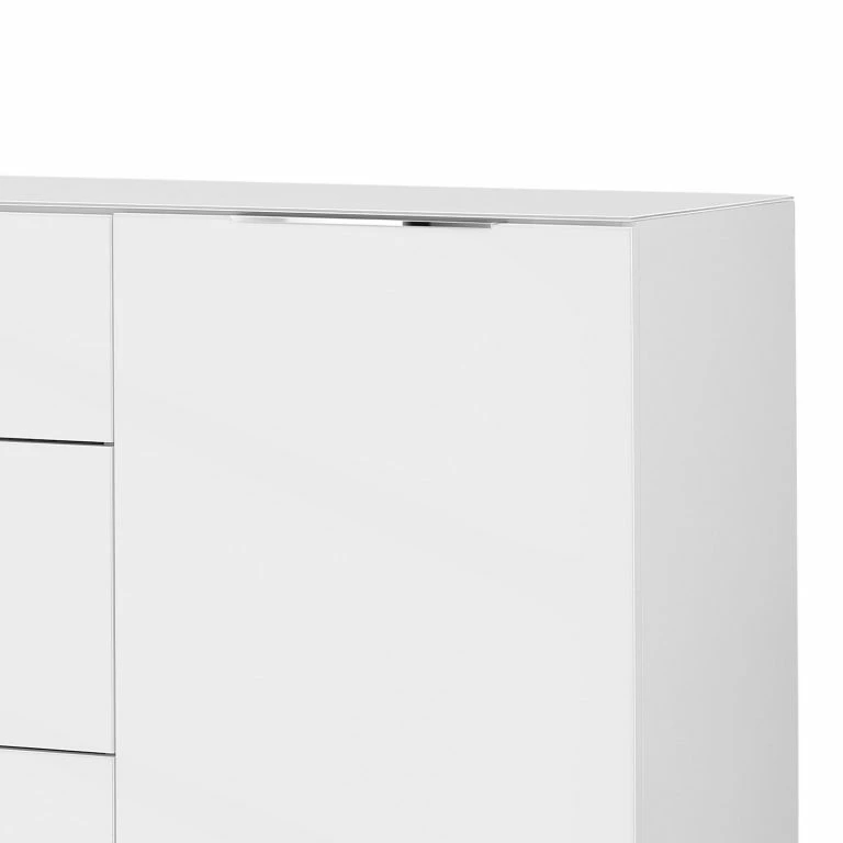 Loftscape Maja Möbel Buffet Trend – Verre – Blanc Brillant / Chrome
