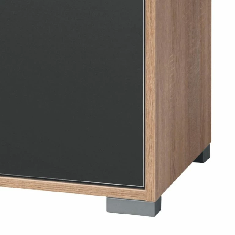 Loftscape Maja Möbel Commode Merit – Gris Brillant / Imitation Chêne De Sonoma