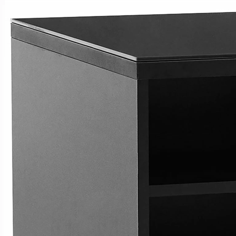 Loftscape Maja Möbel Table Basse Shino – Verre Noir / Noir