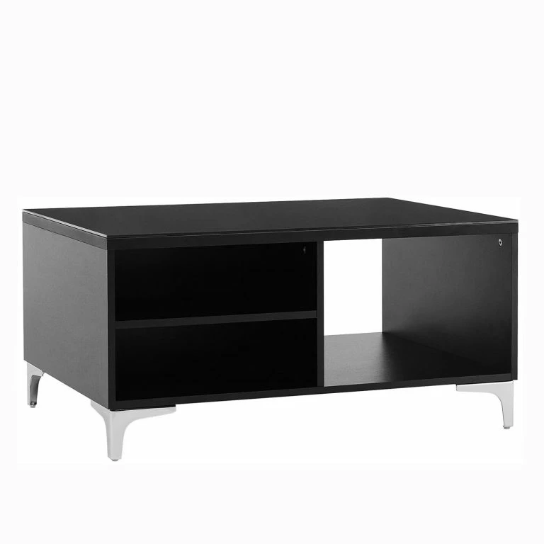loftscape Maja Möbel Table basse Shino – Verre noir / Noir