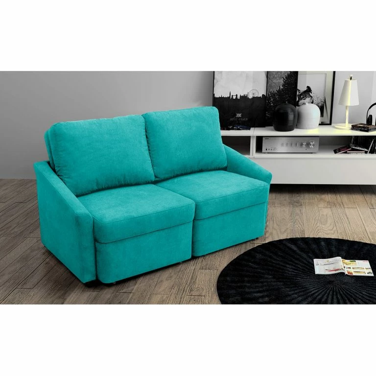 Loftscape Modoform Canapé Convertible Befasy Tissu – Turquoise