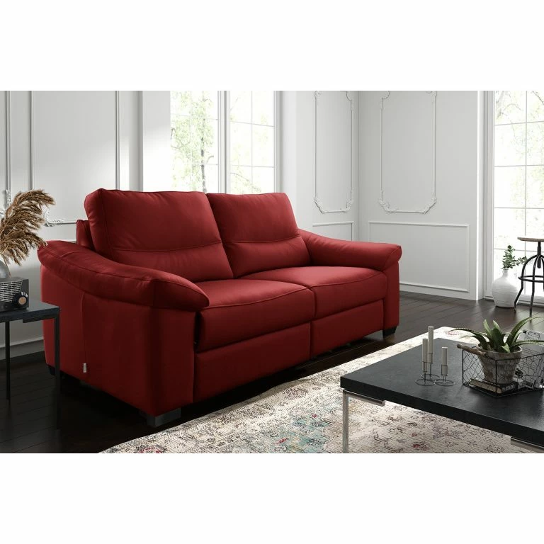 Loftscape Modoform Canapé Lamexa I (2 Places) – Cuir Véritable – Rouge – Sans Fonction
