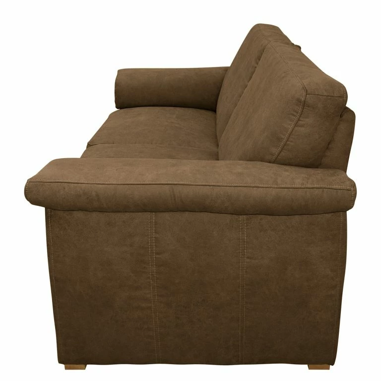 Loftscape Modoform Canapé Picabu (2 Places) – Aspect Cuir Vieilli – Latte Macchiatto