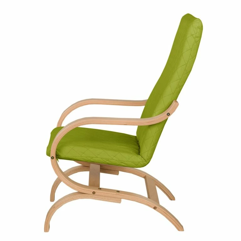 Loftscape Modoform Fauteuil Bueno Vista – Vert Gazon – Beige – Hêtre