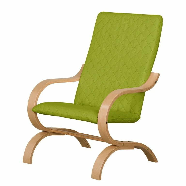 Loftscape Modoform Fauteuil Bueno Vista – Vert Gazon – Beige – Hêtre