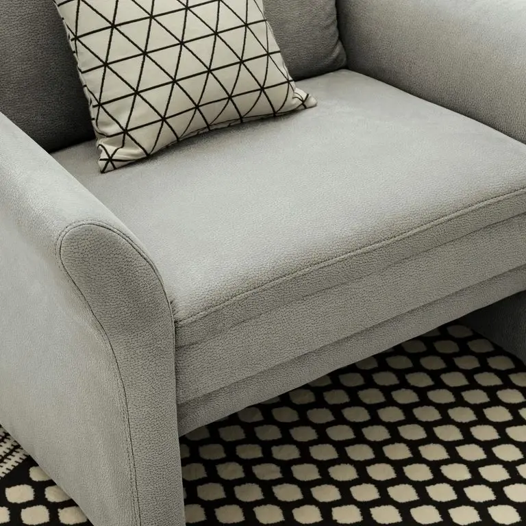 Loftscape Modoform Fauteuil Capoma II – Aspect Cuir Vieilli – Gris Clair – Largeur : 100 Cm