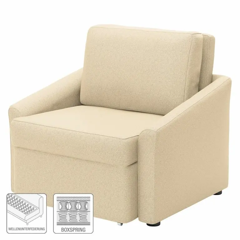 Loftscape Modoform Fauteuil Convertible Rifton I – Tissu – Crème
