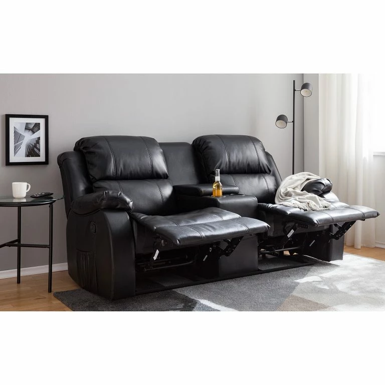 Loftscape Modoform Fauteuil De Cinéma Mendis (2 Places) – Imitation Cuir – Noir