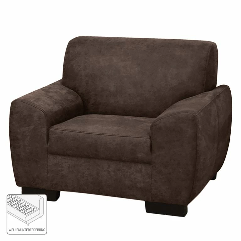 Loftscape Modoform Fauteuil Piru – Aspect Cuir Vieilli – Anthracite