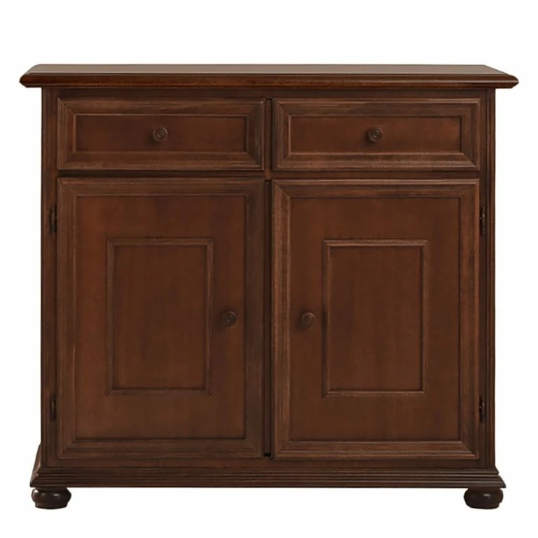 Loftscape Montreux Buffet Arabella II – Tulipier Partiellement Massif – Teinté Et Lasuré à L’ancienne