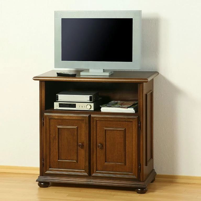 Loftscape Montreux Meuble TV Arabella – Tulipier Partiellement Massif – Teinté Et Verni à L’ancienne