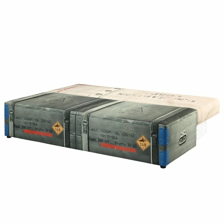 Loftscape Mooved Canapé Convertible Gabun – Tissage à Plat – Blanc Gris – Suspension à Ressorts Ondulés