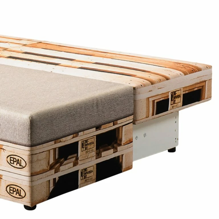 Loftscape Mooved Canapé Convertible Gabun – Tissage à Plat – Marron / Beige – Suspension à Ressorts Ondulés