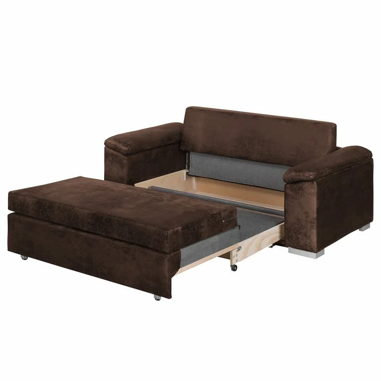 Loftscape Mooved Canapé Convertible Latina – Aspect Cuir Vieilli – Marron Foncé – Largeur : 170 Cm