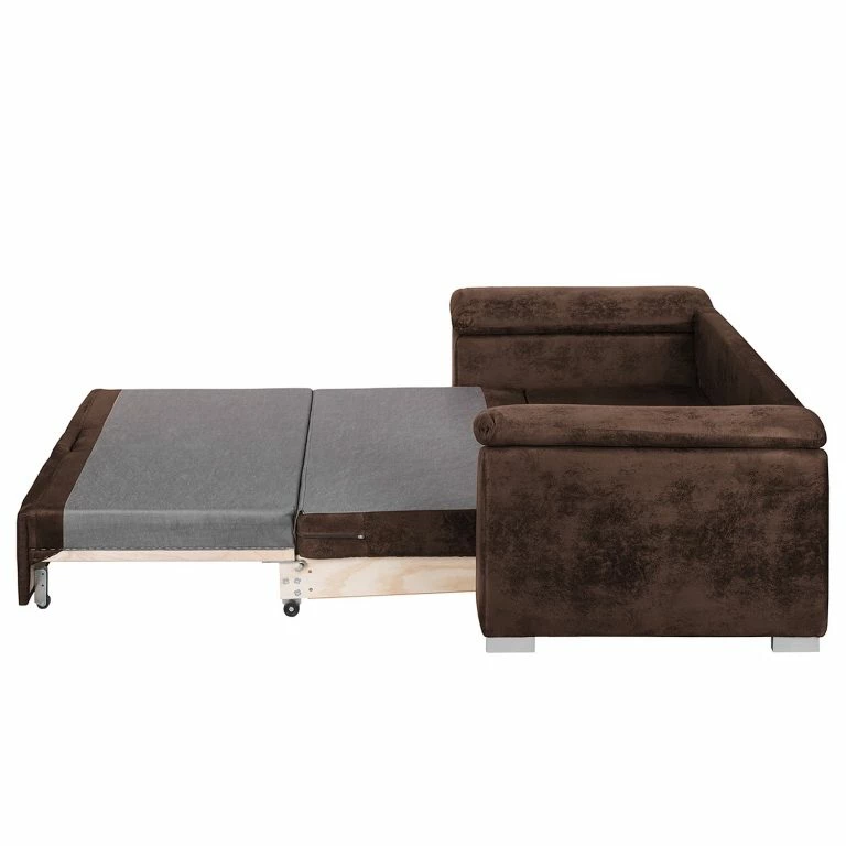 Loftscape Mooved Canapé Convertible Latina – Aspect Cuir Vieilli – Marron Foncé – Largeur : 170 Cm