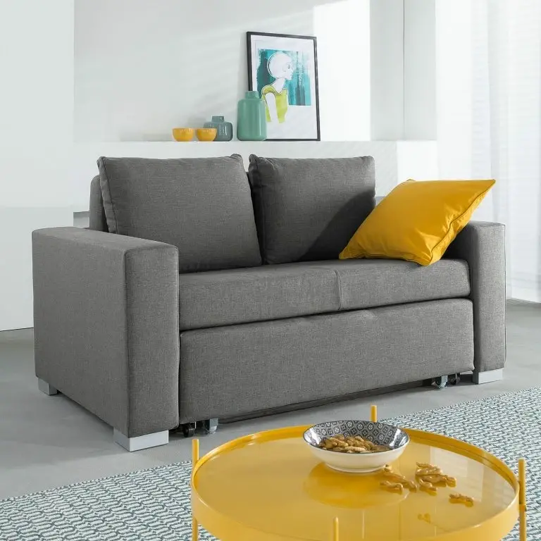 Loftscape Mooved Canapé Convertible Latina – Tissu Doran : Gris – Largeur : 150 Cm