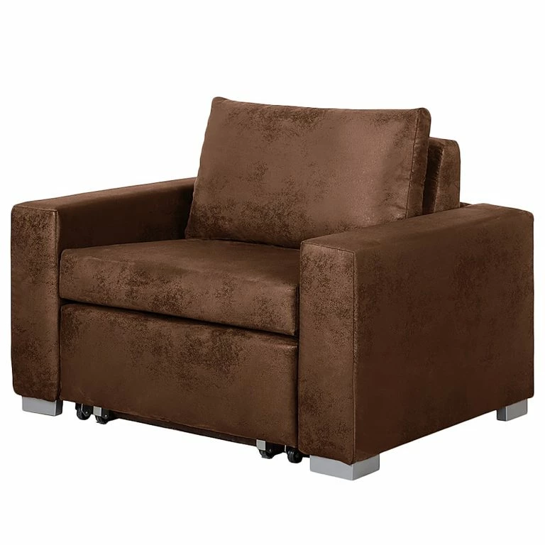loftscape Mooved Fauteuil convertible Latina IV – Aspect cuir – Marron