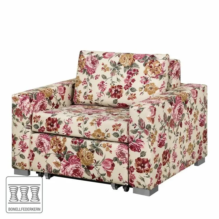 Loftscape Mooved Fauteuil Convertible Latina XII – Matière Tissée – Beige / Rouge
