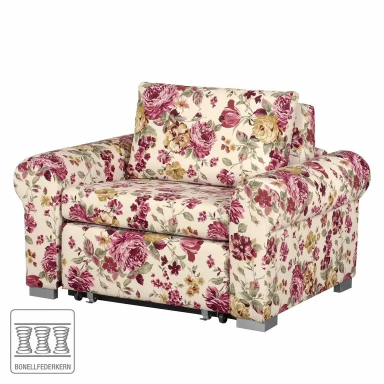 Loftscape Mooved Fauteuil Convertible Latina XII – Matière Tissée – Motif Floral Beige