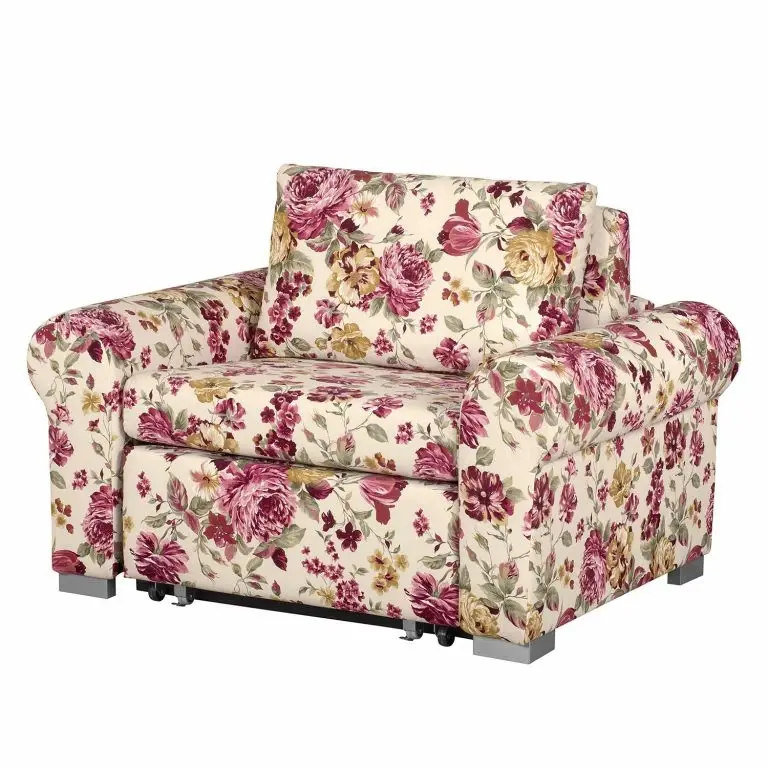 loftscape Mooved Fauteuil convertible Latina XII – Matière tissée – Motif floral beige